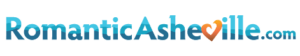 The RomanticAsheville.com logo, with its blue hues and heart dotting the i, perfectly embodies Ashevilles charm, ideal for those contemplating retirement or senior living in this picturesque area.