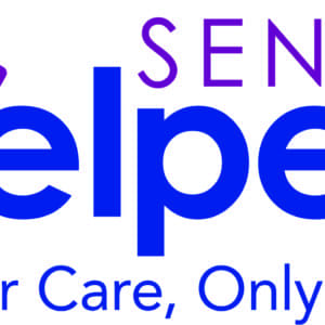 Logo for Senior Helpers stating Senior Care, Only Better.