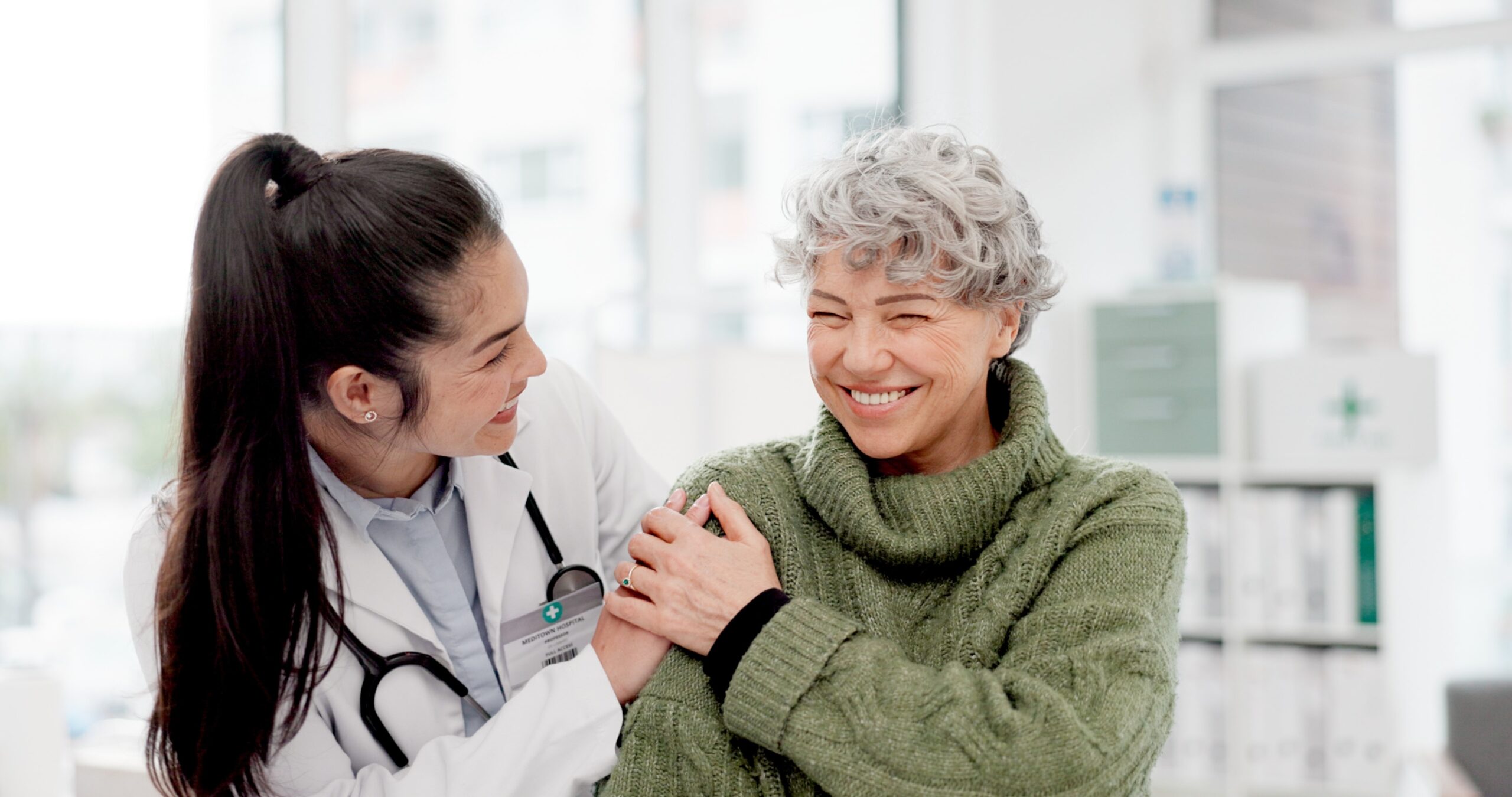 Doctor providing support to a patient