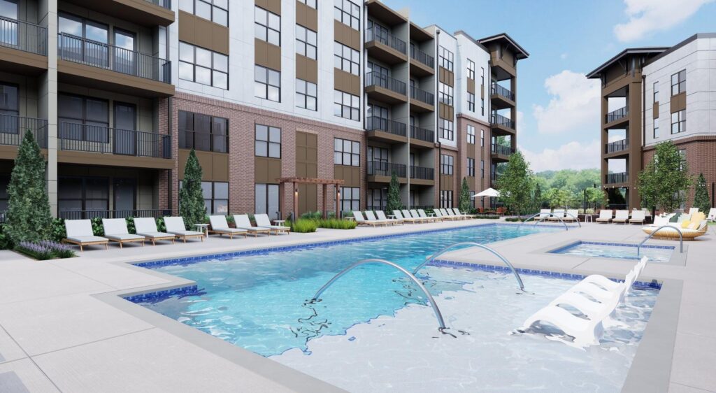 Outdoor pool at Weller at the Preserve