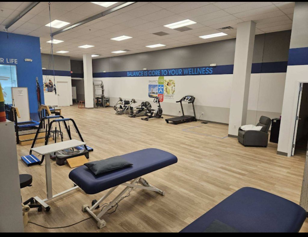 PT Room with bikes and treadmills