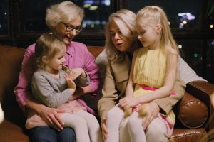 multigenerational family on a couch