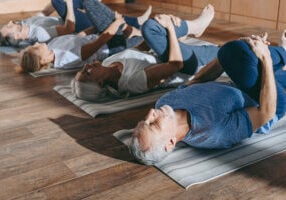 Retirement Community Doing Yoga